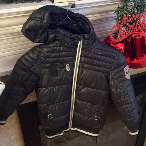 Ikks Black Quilted Kids Puffer Jacket